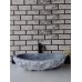 Gri Patlatma Elips Mermer Lavabo Gri Patlatma Elips Mermer Lavabo