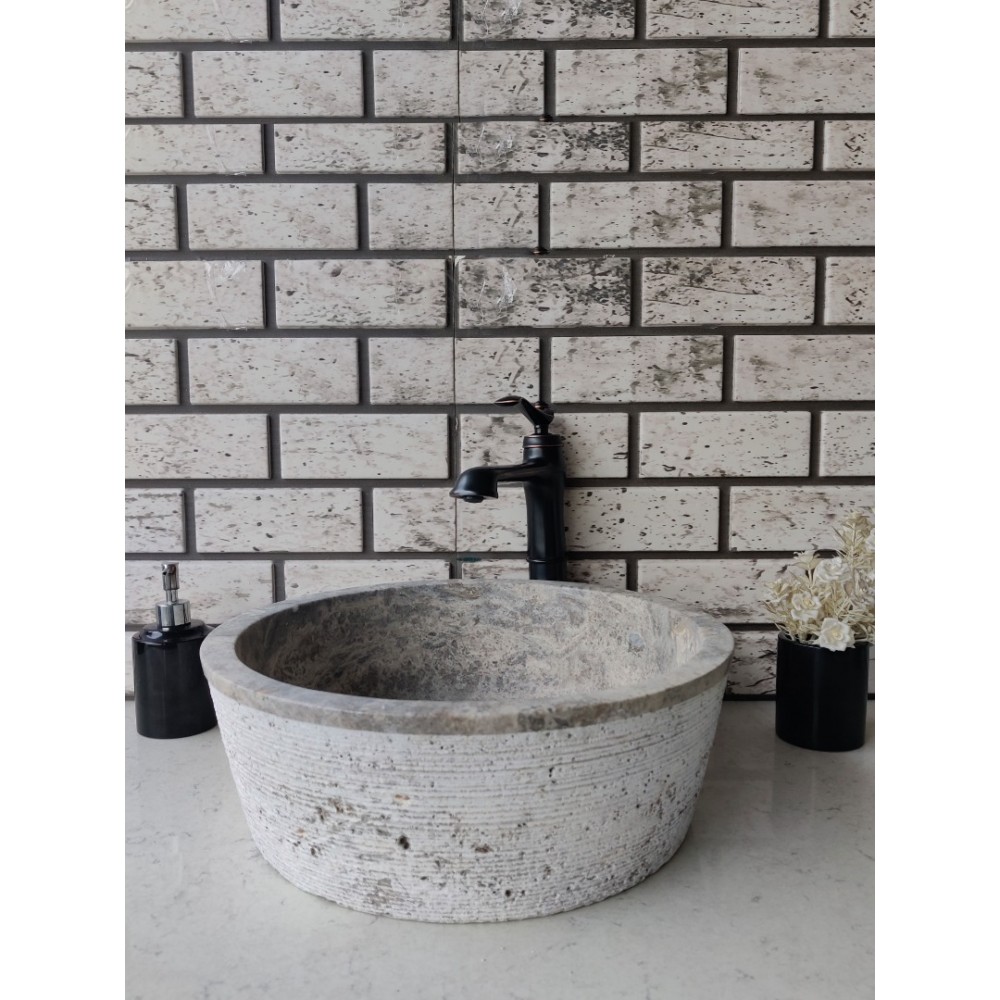 Silver Silindir Draw Mermer Lavabo Silver Silindir Draw Mermer Lavabo