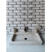 Traverten Köşeli Dik Mermer Lavabo