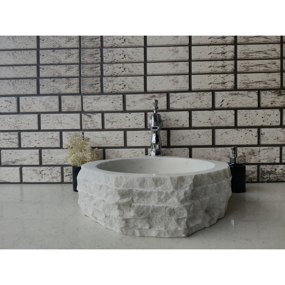 Beyaz Altıgen Mermer Lavabo Beyaz Altıgen Mermer Lavabo