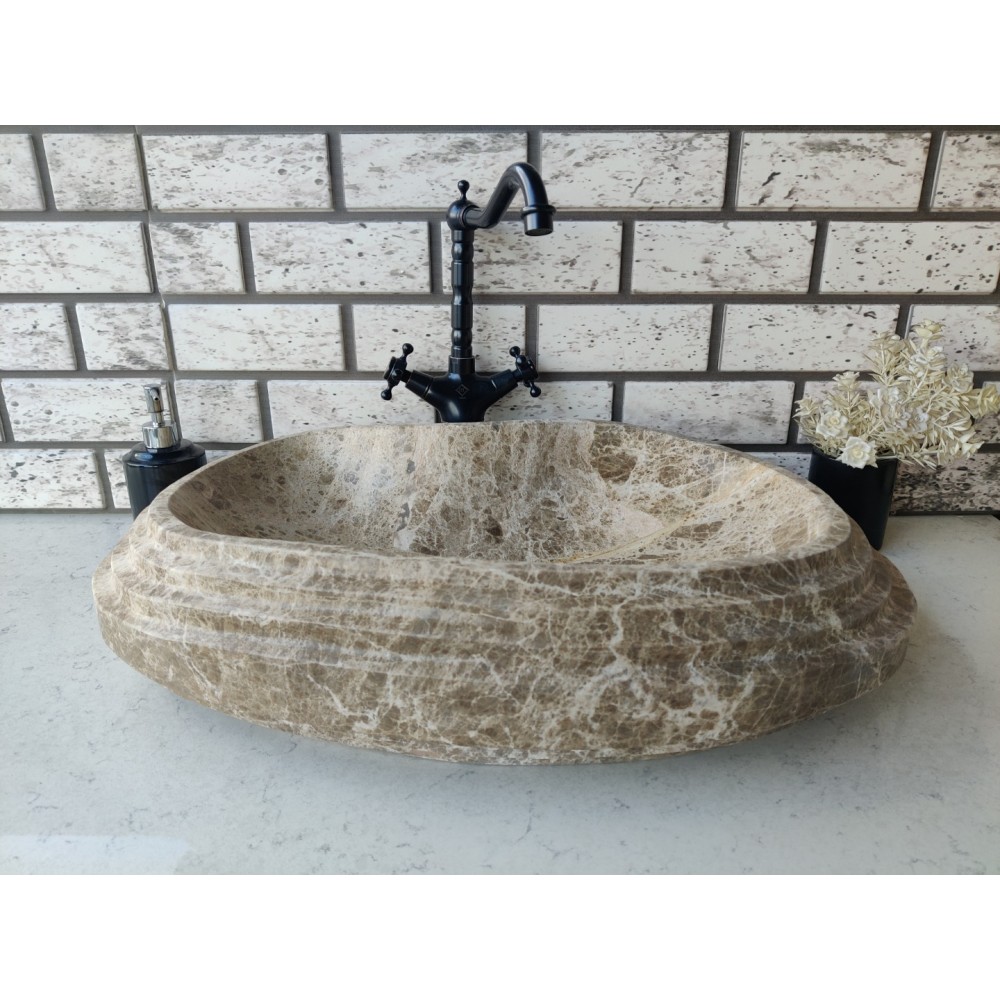 Emparador Step Elips Mermer Lavabo Emparador Step Elips Mermer Lavabo