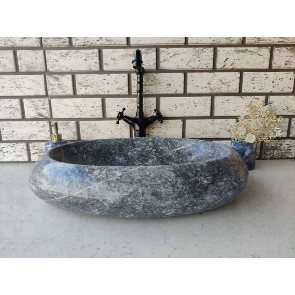 Karaca Siyahı Elips Mermer Lavabo Karaca Siyahı Elips Mermer Lavabo