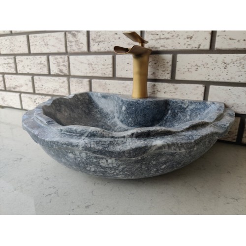 Karaca Siyahı Half Dalgalı Mermer Lavabo