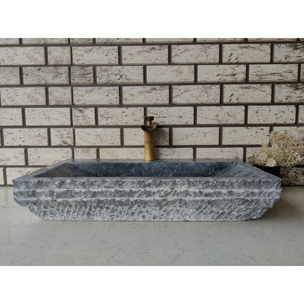 Karaca Siyahı Yay Patlatma Mermer Lavabo Karaca Siyahı Yay Patlatma Mermer Lavabo