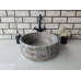 Silver Ducted Mermer Lavabo