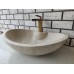 Traverten Elips Tap Mermer Lavabo Traverten Elips Tap Mermer Lavabo