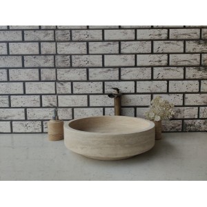 Traverten Kapaklı Mermer Lavabo