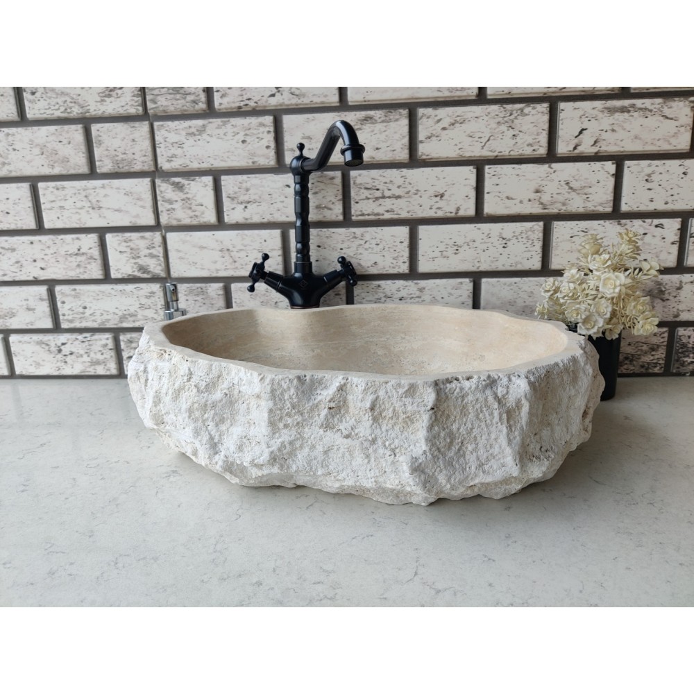 Traverten Messy Mermer Lavabo Traverten Messy Mermer Lavabo