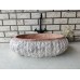 Traverten Red Patlatma Elips Mermer Lavabo Traverten Red Patlatma Elips Mermer Lavabo