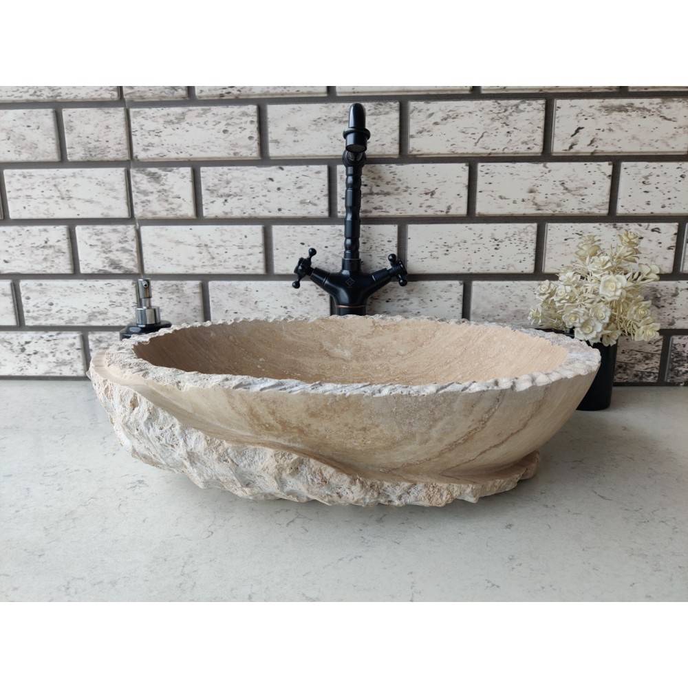 Traverten Special Elips Mermer Lavabo Traverten Special Elips Mermer Lavabo