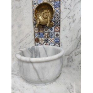 Homojen Vase Mermer Kurna