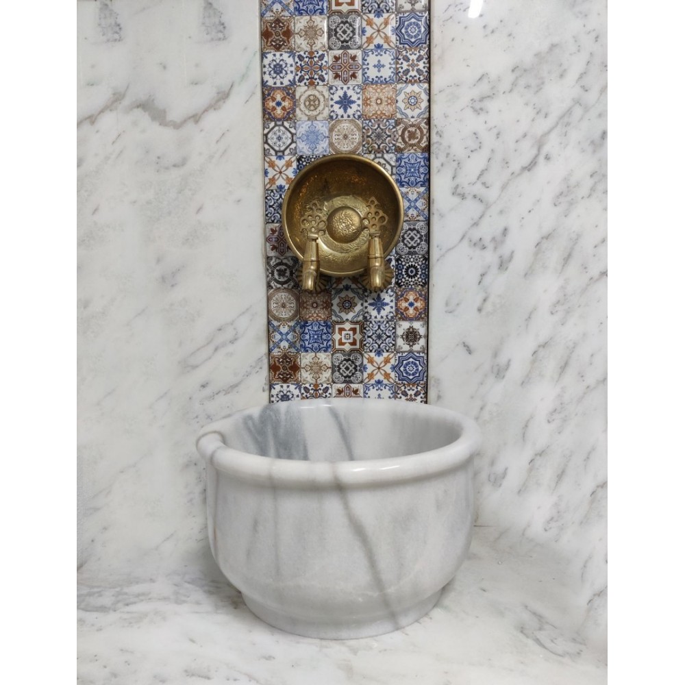 Homojen Vase Mermer Kurna