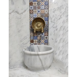 Homojen Vase Mermer Kurna