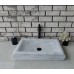 Beyaz Oval Yay Mermer Lavabo
