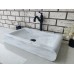 Beyaz Oval Yay Mermer Lavabo