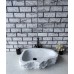 Beyaz Naturel Elips Mermer Lavabo Beyaz Naturel Elips Mermer Lavabo