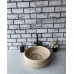 Traverten Pahlı Lid Teker Mermer Lavabo