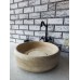 Traverten Pahlı Lid Teker Mermer Lavabo