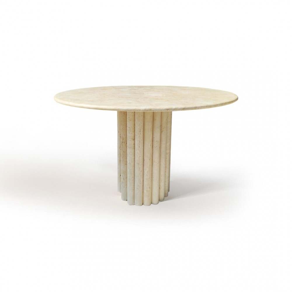 Duct Yuvarlak - Traverten Yemek Masası Duct Yuvarlak - Traverten Yemek Masası