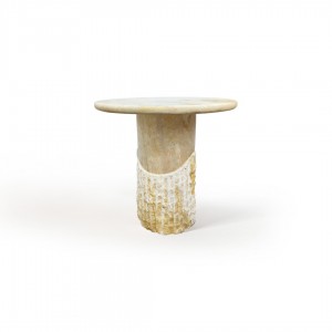 Elegant - Traverten  Yuvarlak Yemek Masası