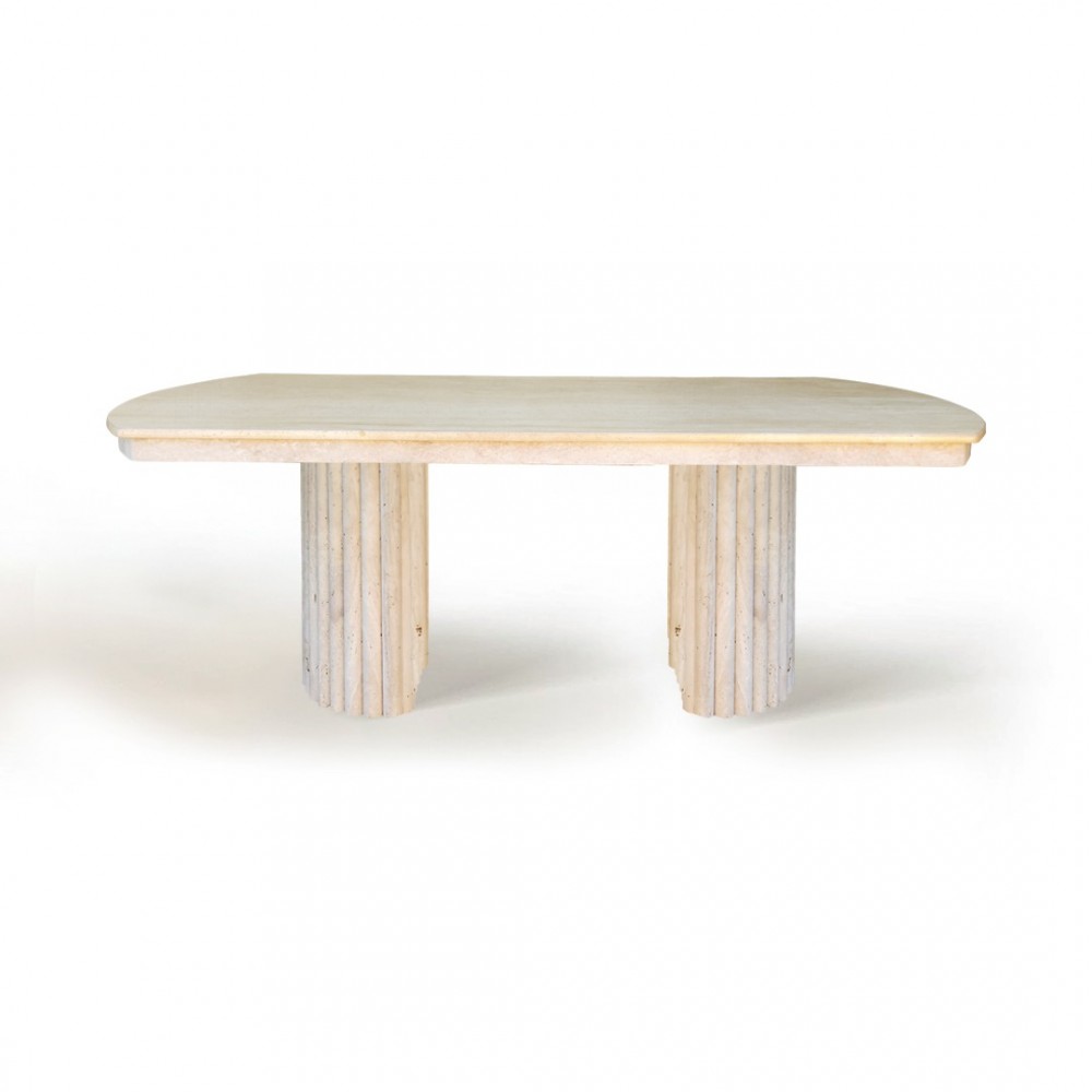 Duct Base - Traverten Yemek Masası Duct Base - Traverten Yemek Masası